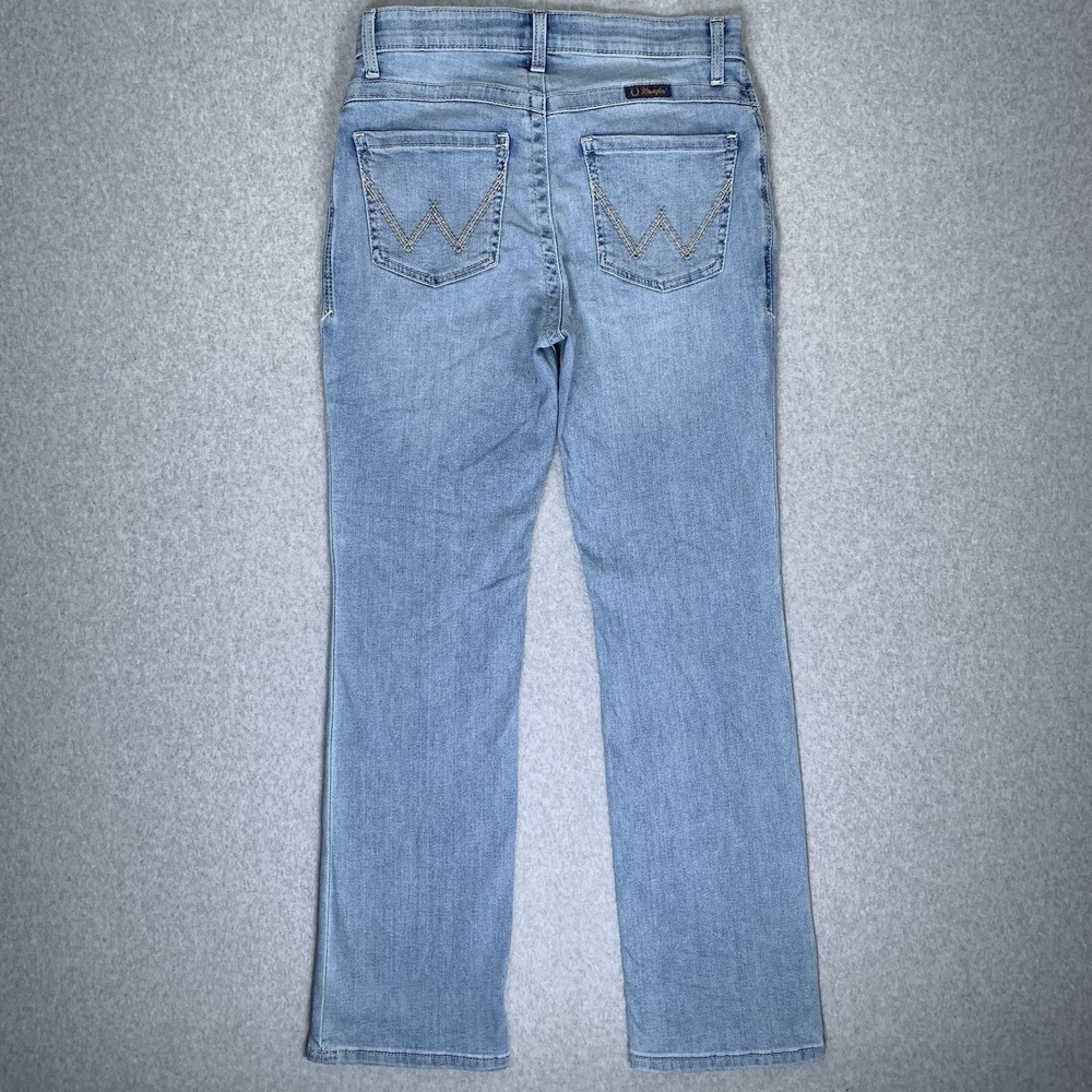 Wrangler Willow Jeans Womens 7x32 Blue Denim Ultimate Riding Bootcut Stretch - Picture 13 of 16